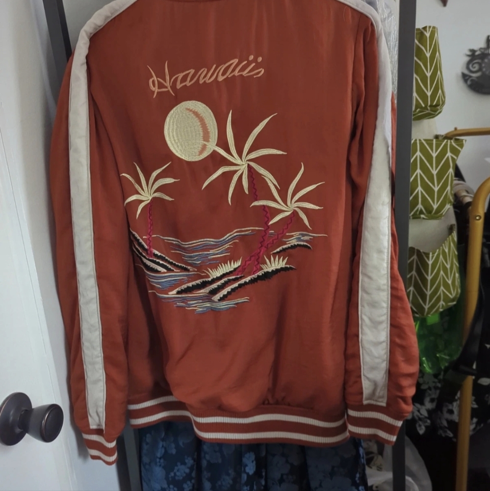 Large Capulet Orange Bomber Jacket - image 2